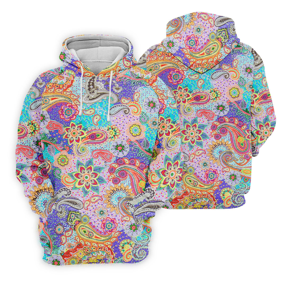Vibrant Paisley Floral Patchwork Golf Polo Shirt, Ladies Golf Shirt, Golf Tops For Women
