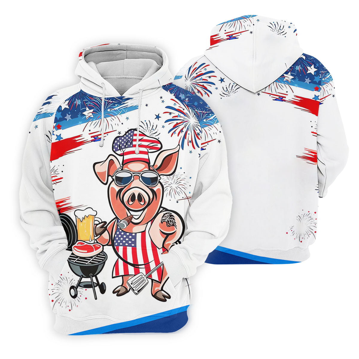 Patriotic American Flag Funny BBQ 250th Anniversary Polo Shirt Men, Golf Shirts For Men