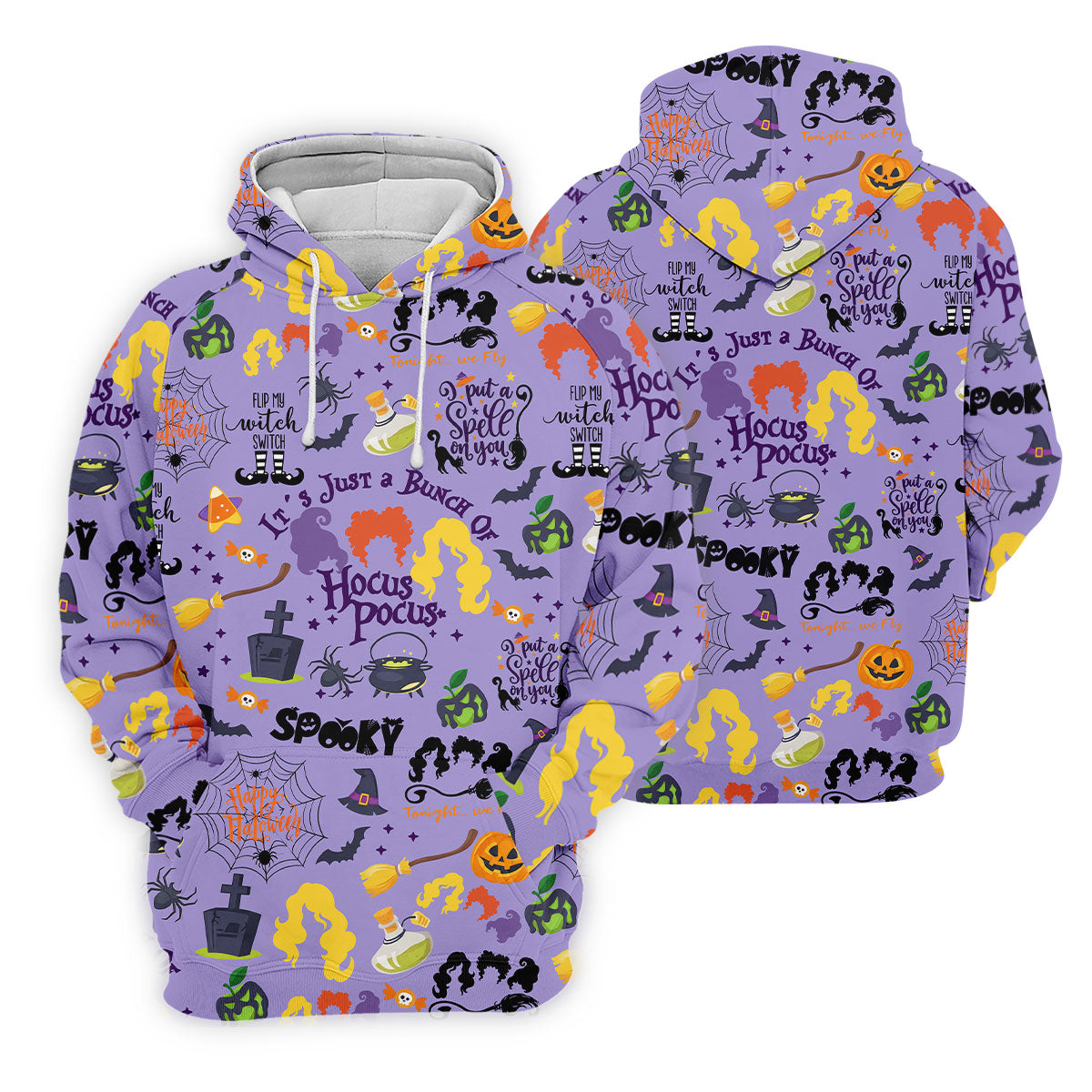 Happy Halloween Witch Spell Pattern Polo Shirt, Women's Golf Polo, Hawaiian Golf Shirt