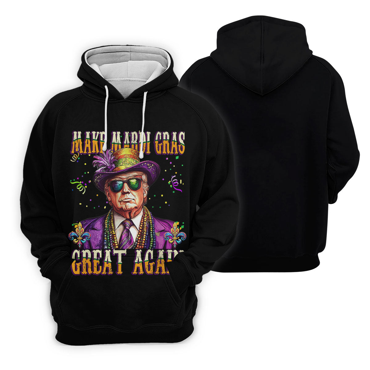 Make Mardi Gras Great Again Men's Funny Golf Shirts, Golf Shirts For Men, Polo ShirtFor Men