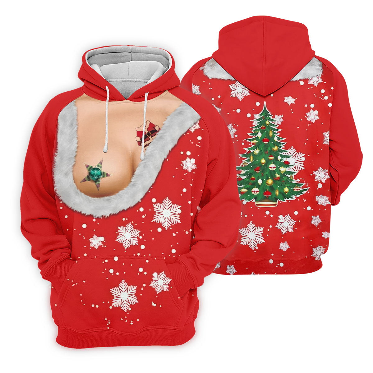 Funny Santa Costume Snowflake Christmas Golf Shirt, Men's Golf Shirt, Printed Golf Shirts