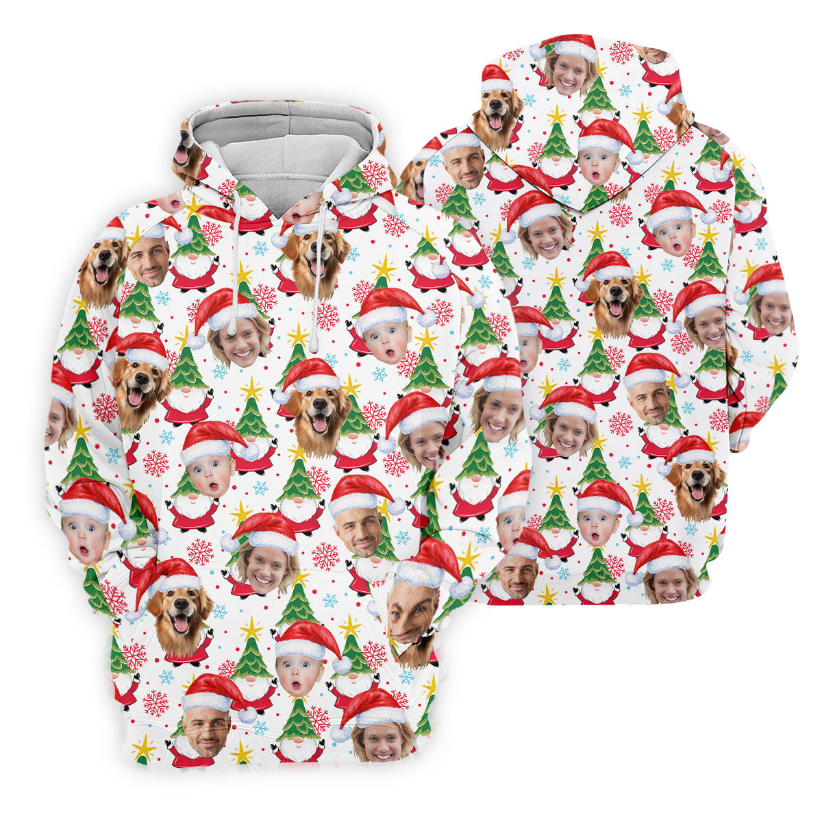 Custom Face Cute Christmas Gnome White Golf Shirt, Christmas Golf Shirt, Ladies Golf Shirts, Golf Gifts For Women