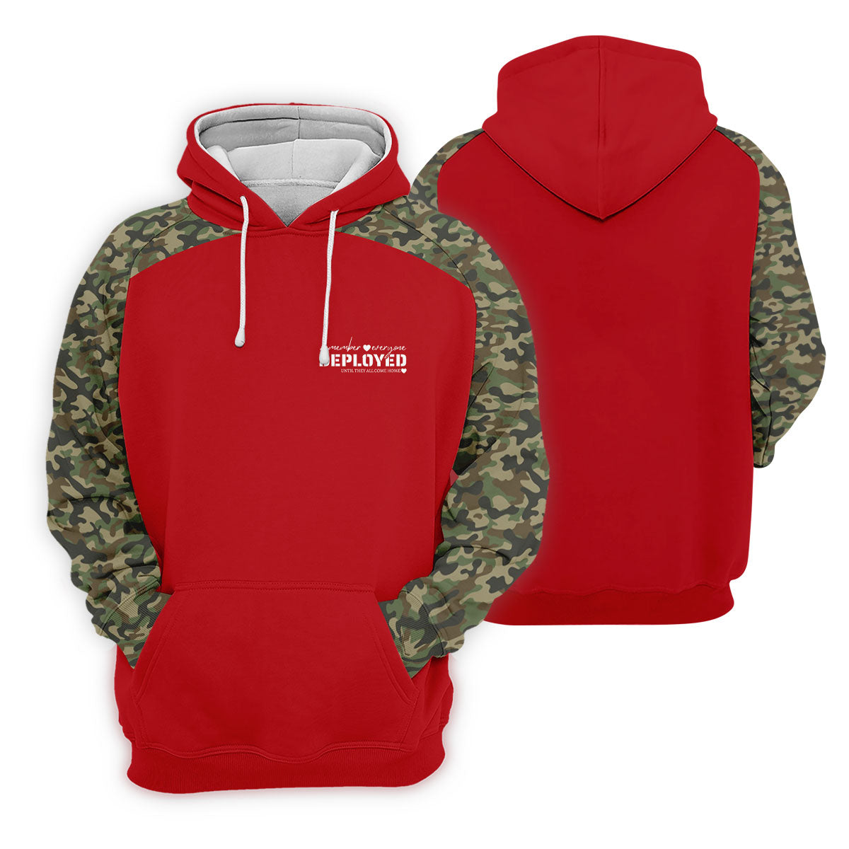 Remember Everyone Deployed Camo Red Patriotic 4th Of July Golf Shirt, 250th Anniversary Golf Shirts For Men