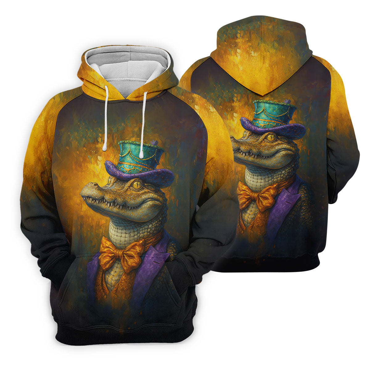 Mardi Gras Aligator Retro Golf Shirt, Golf Tops For Men, Polo ShirtFor Men, Golf Shirts For Men