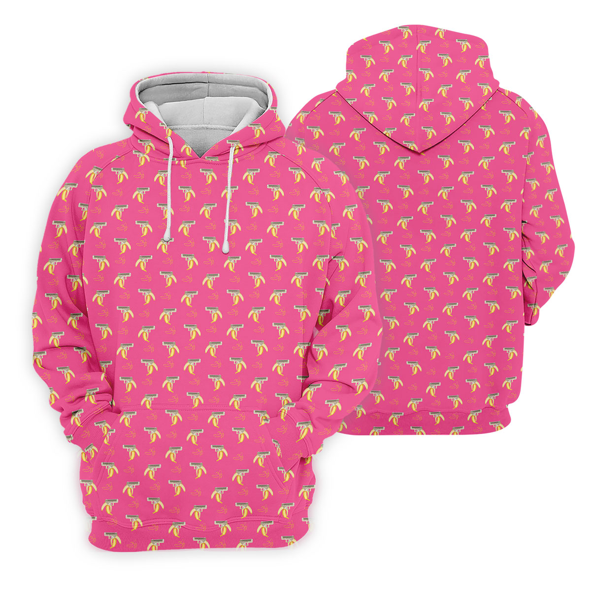 Funny Banana Hot Pink Golf Shirt, Golf Tops For Men, Golf Shirts For Men, Polo ShirtFor Men