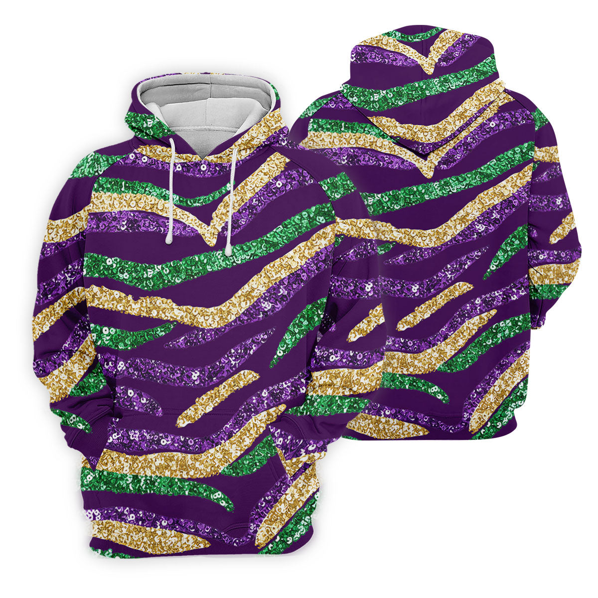 Purple Green Gold Sequin Pattern Purple Golf Shirt, Mardi Gras Golf Shirt, Polo ShirtFor Men