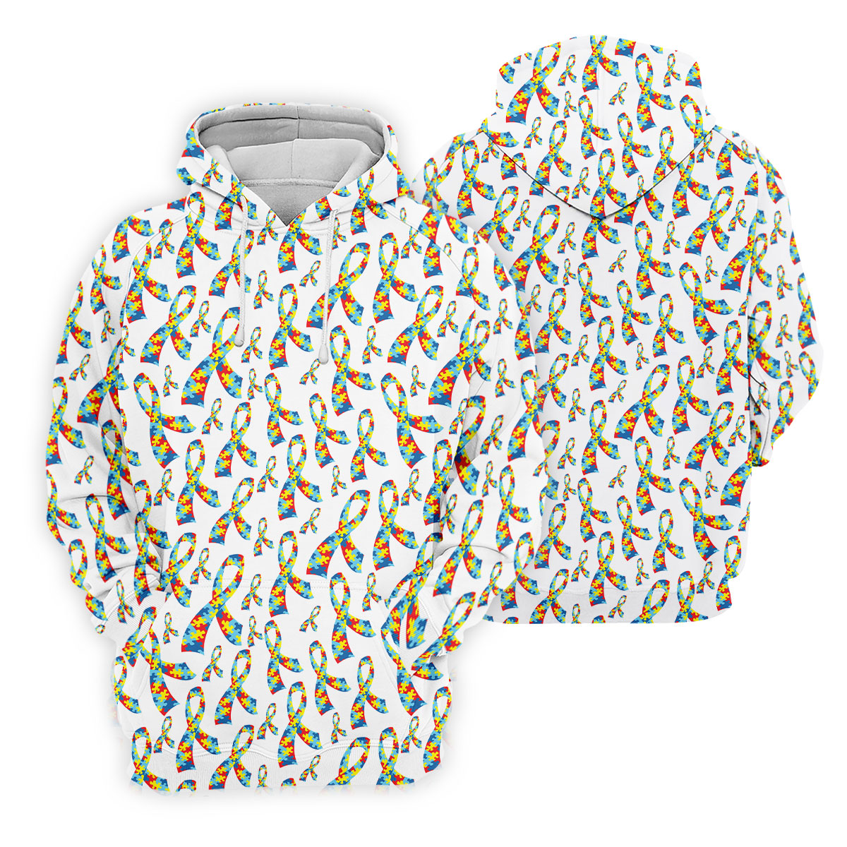 Autism Awareness Ribbon Golf Tops For Men, Autism Ribbon Polo ShirtFor Men, Golf Shirts For Men