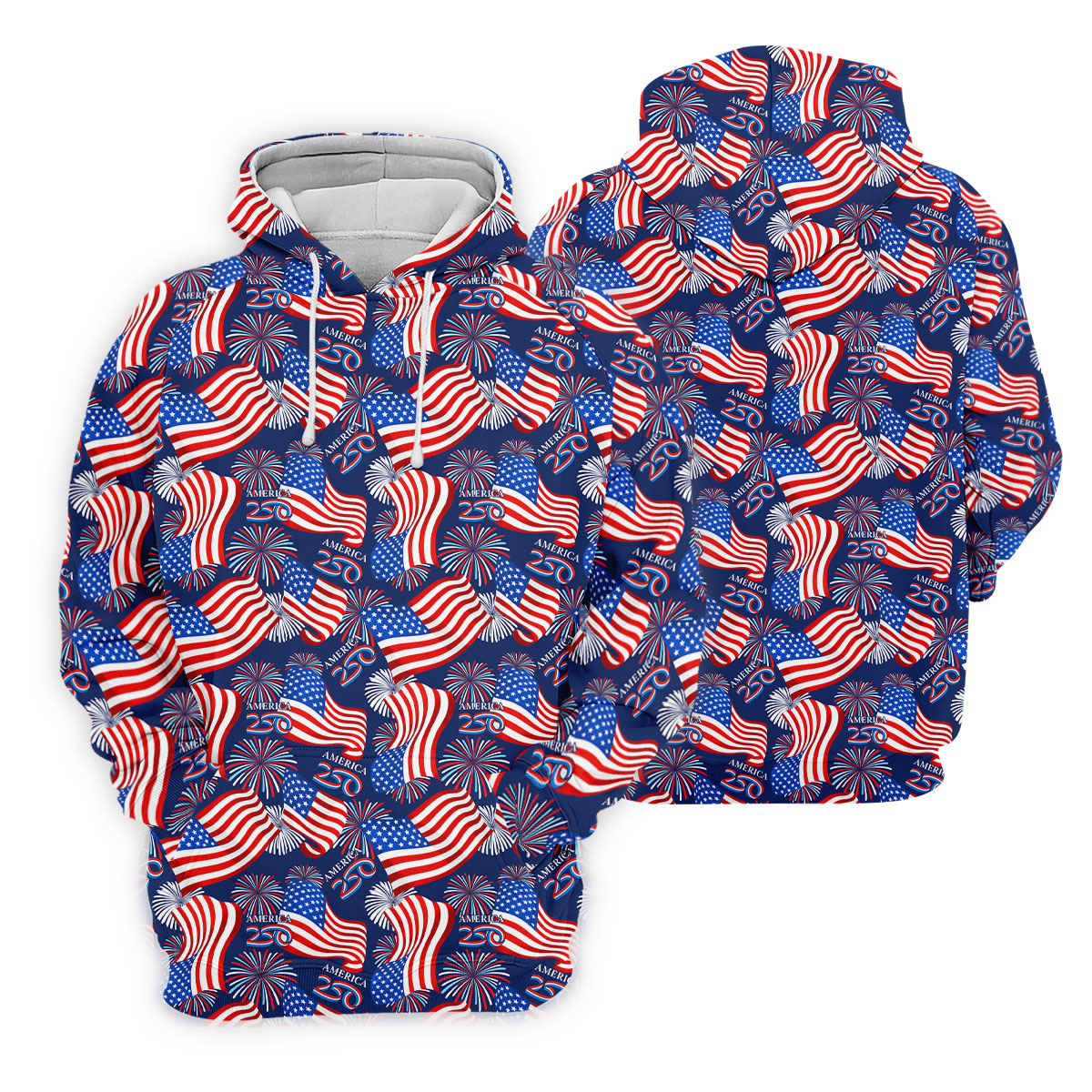 America 250 Anniversary Patriot Flag Navy Golf Shirt, Golf Tops For Men, Golf Shirts For Men