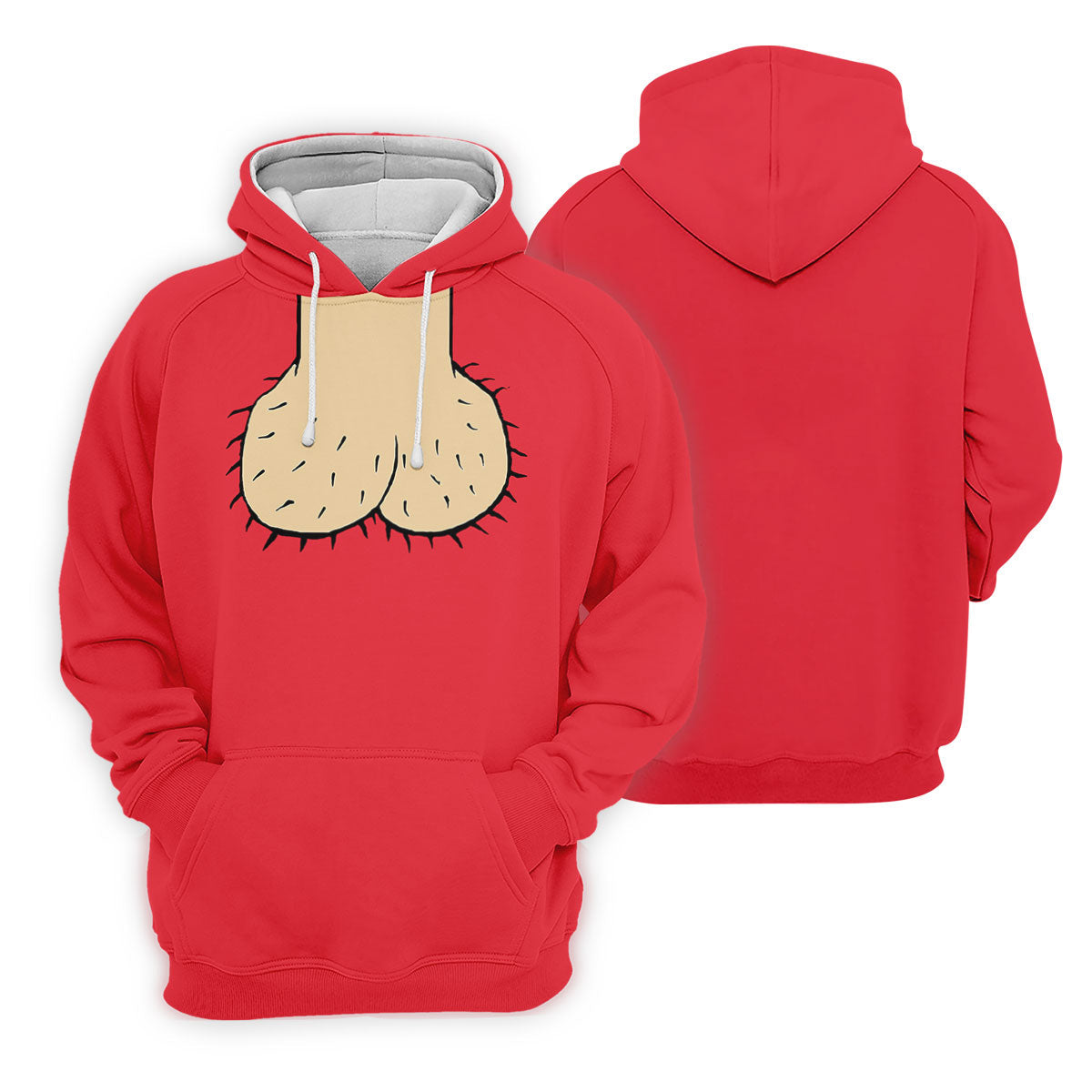 Red Funny Dickhead Faux Chest Golf Shirt, Golf Polo Shirts For Men, Mens Golf Apparel