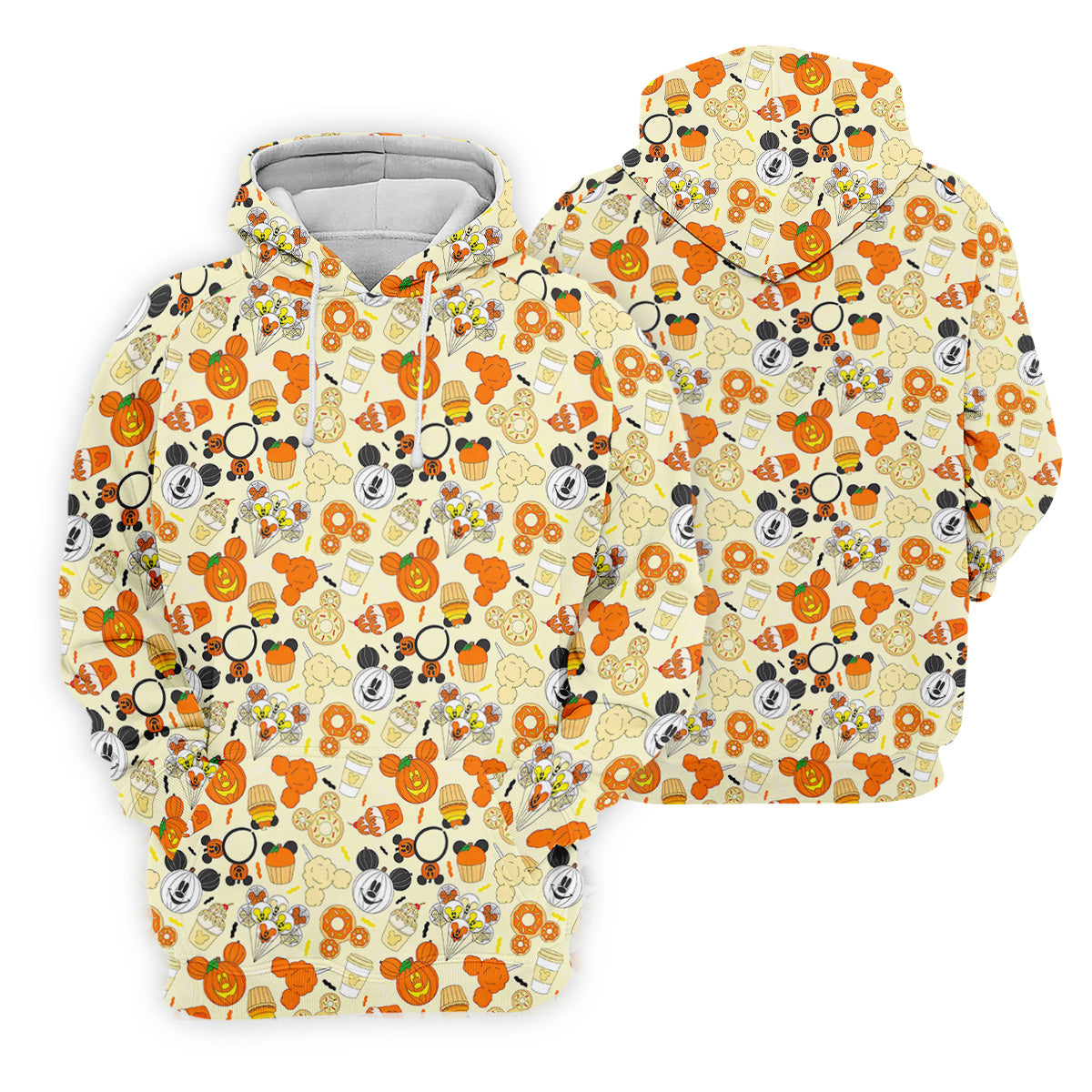 Cute Halloween Mouse Pumpkin Polo ShirtFor Men, Sweet Spooky Golf Tops For Men, Halloween Golf Shirt