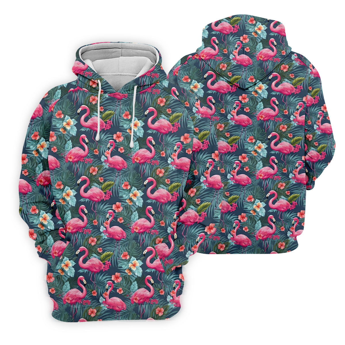 Pink Flamingo Tropical Floral Golf Polo Shirt, Golf Shirts For Women, Women's Golf Apparel