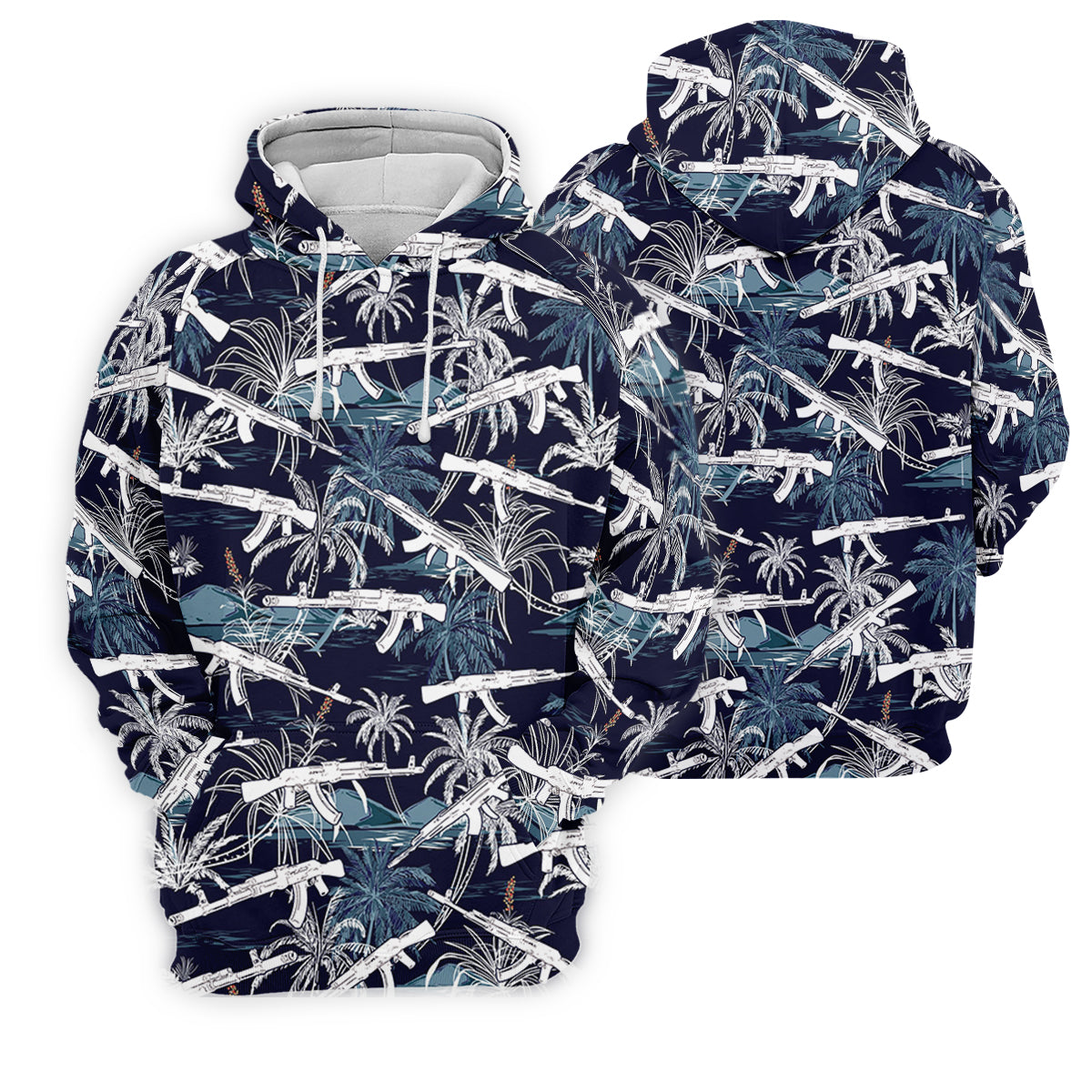 Dark Blue Color Army Theme Hawaiian Golf Polo, Golf Shirts For Men, Polo ShirtFor Men