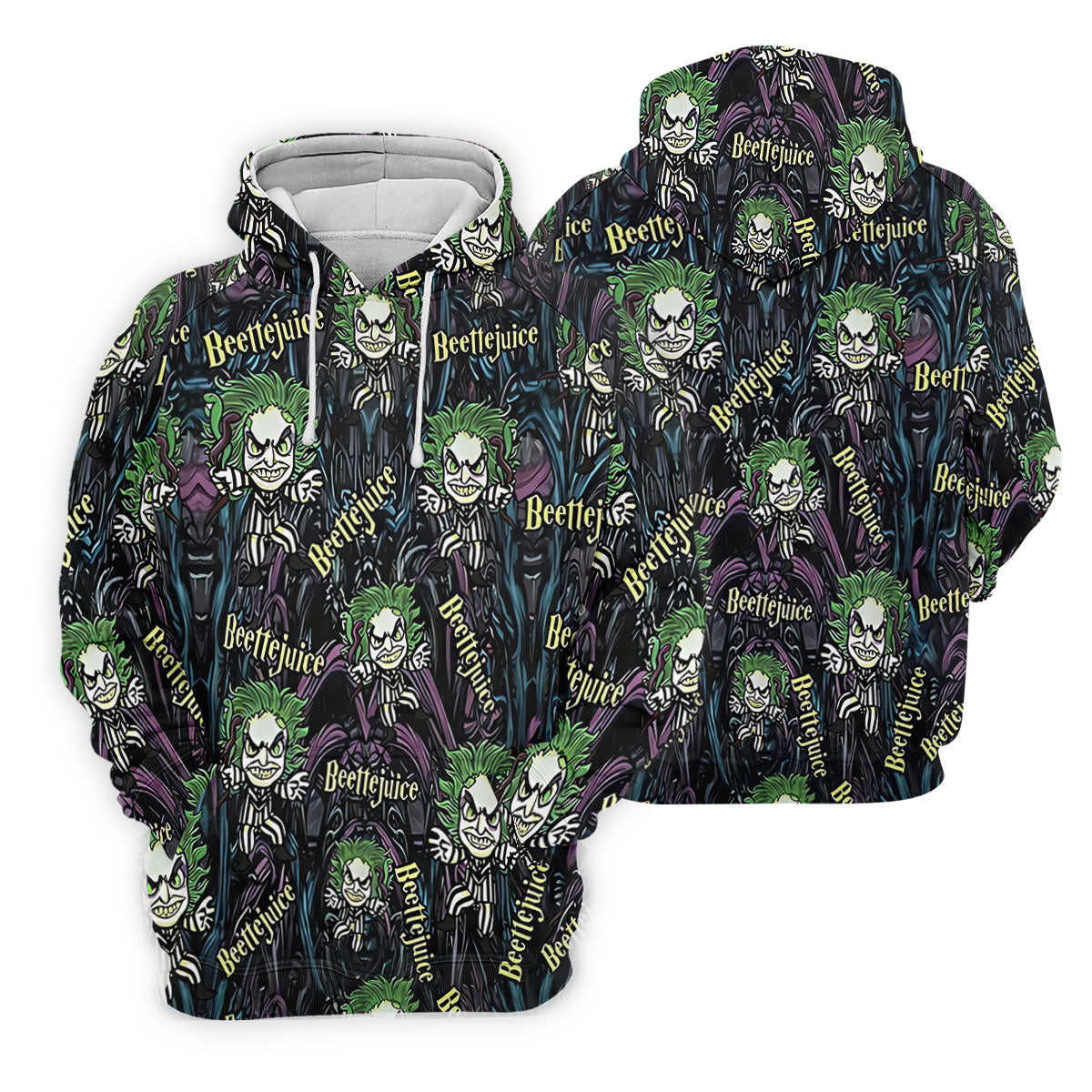 Halloween Horror Character Cartoon Hawaiian Golf Shirt, Men's Golf Shirt, Printed Golf Polo Shirt