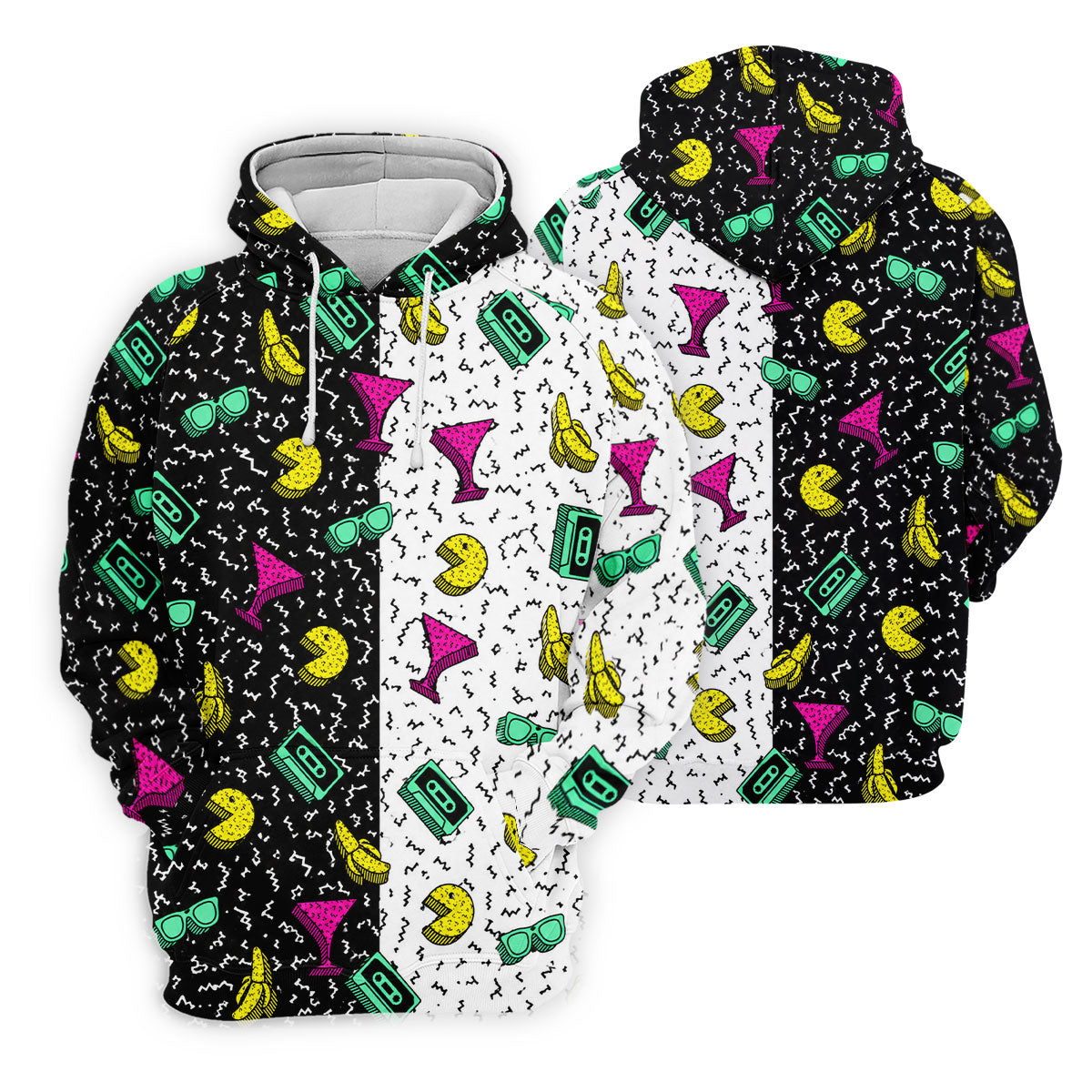 Retro Cassette Sunglasses Cocktail Banana Split Golf Shirt, Golf Tops For Women, Women’s Golf Apparel, Printed Golf Shirt