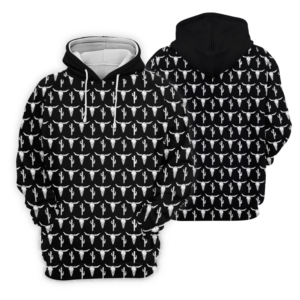 Longhorn Cow Skull Western Theme Black Golf Tops For Men, Polo Shirtor Men, Golf Shirts For Men