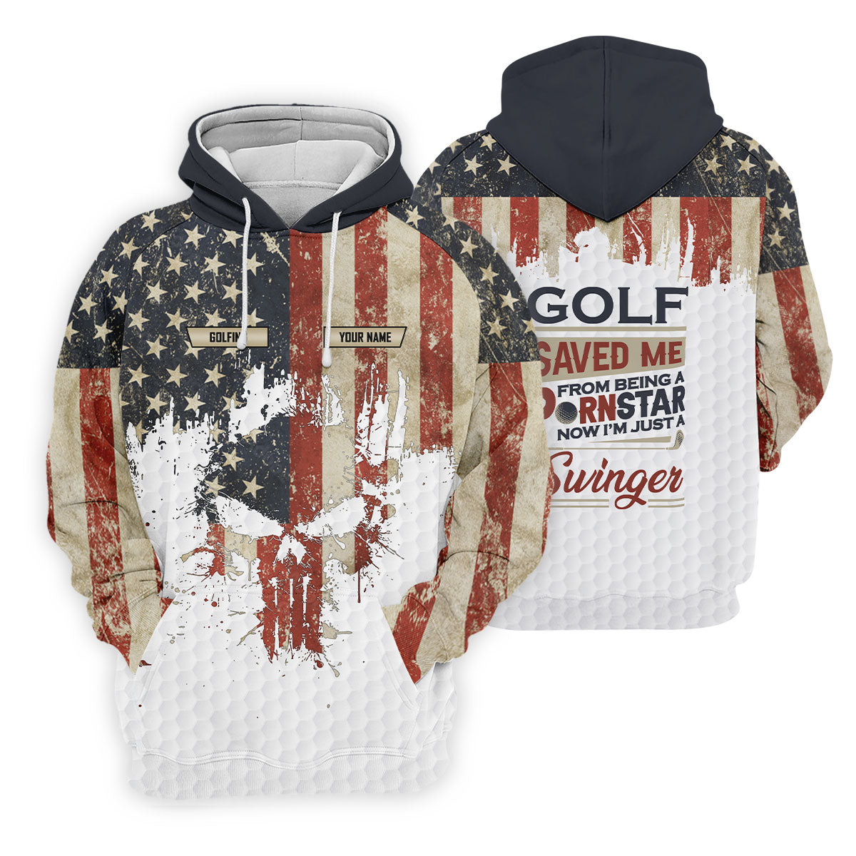 Golf Saved Me From Being A Pornstar Funny Golf Shirt, 250 Years Patriotic 4th Of July Golf Shirt For Women