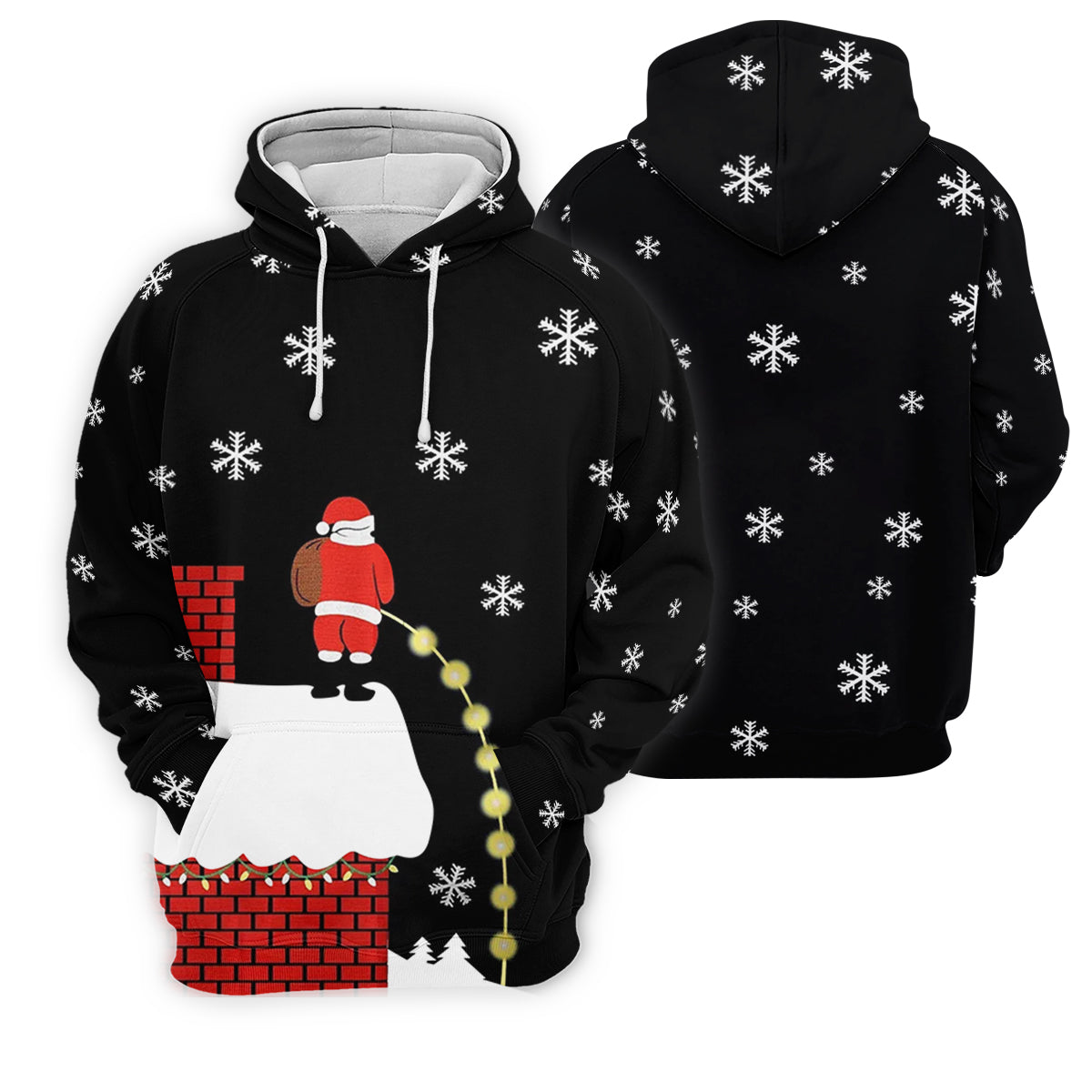 Santa Peeing Funny Christmas Women's Golf Tops, Fun Women's Golf Shirts, Christmas Golf Shirt, Ladies Golf Tops
