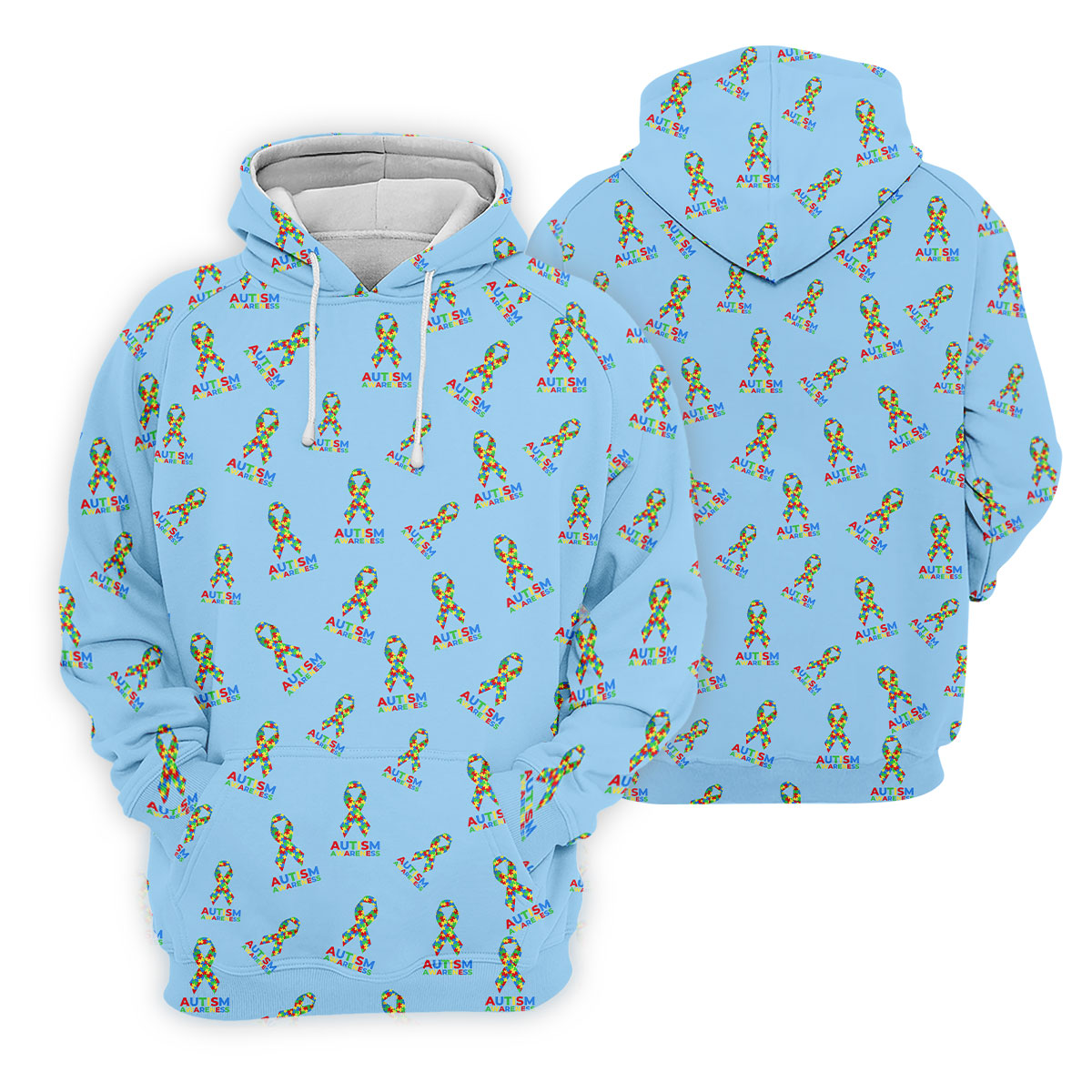 Autism Awareness Colors Autism Ribbon Blue Golf Shirt, Golf Tops For Men, Golf Shirts For Men