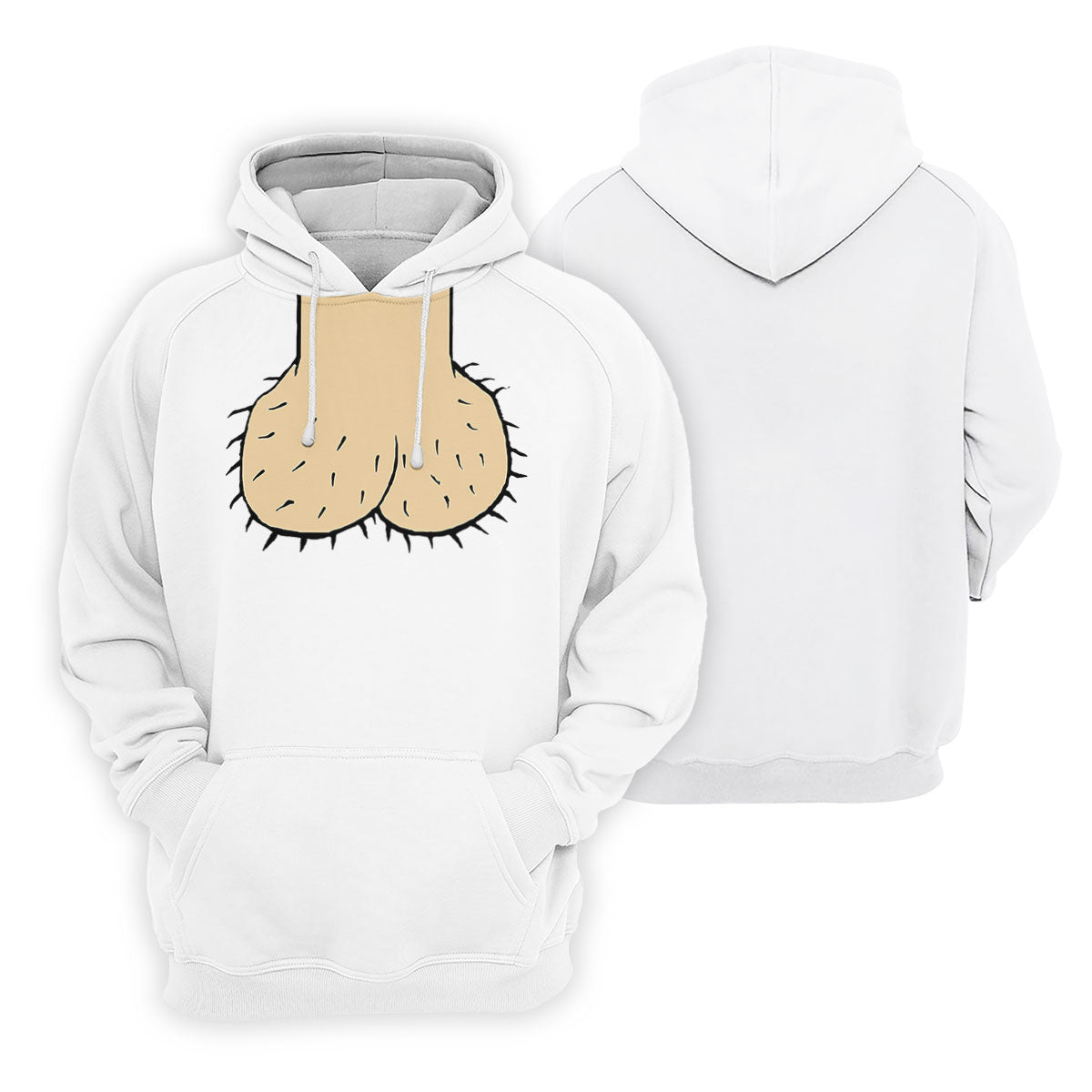 White Funny Dickhead Faux Chest Golf Shirt, Adult Gag Gift Shirt, Rude Humor Shirt