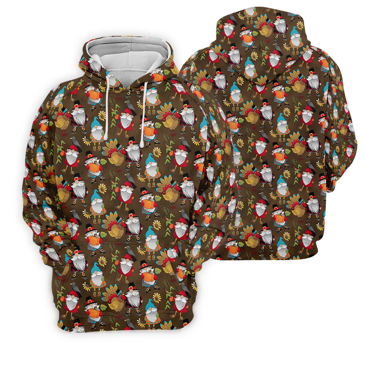 Turkey Gnome Thanksgiving Fun Women's Golf Shirts, Ladies Golf Tops, Golf Shirt For Women, Golfing Apparel