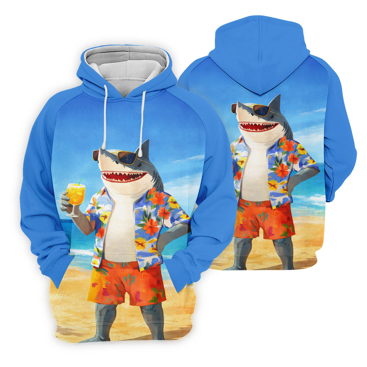 Funny Shark On Tropical Beach Vacation Golf Polo Shirt, Golf Shirts For Women, Women's Golf Apparel