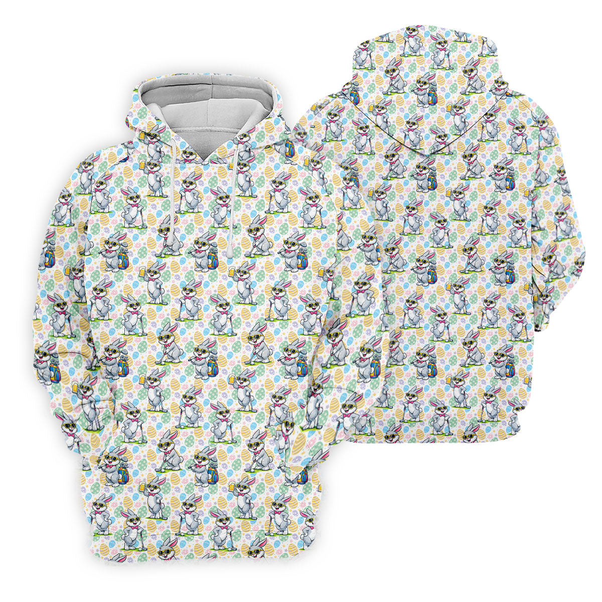 Funny Easter Bunny Golf And Beer Golf Shirts For Men, Men's Funny Golf Shirts, Polo ShirtFor Men