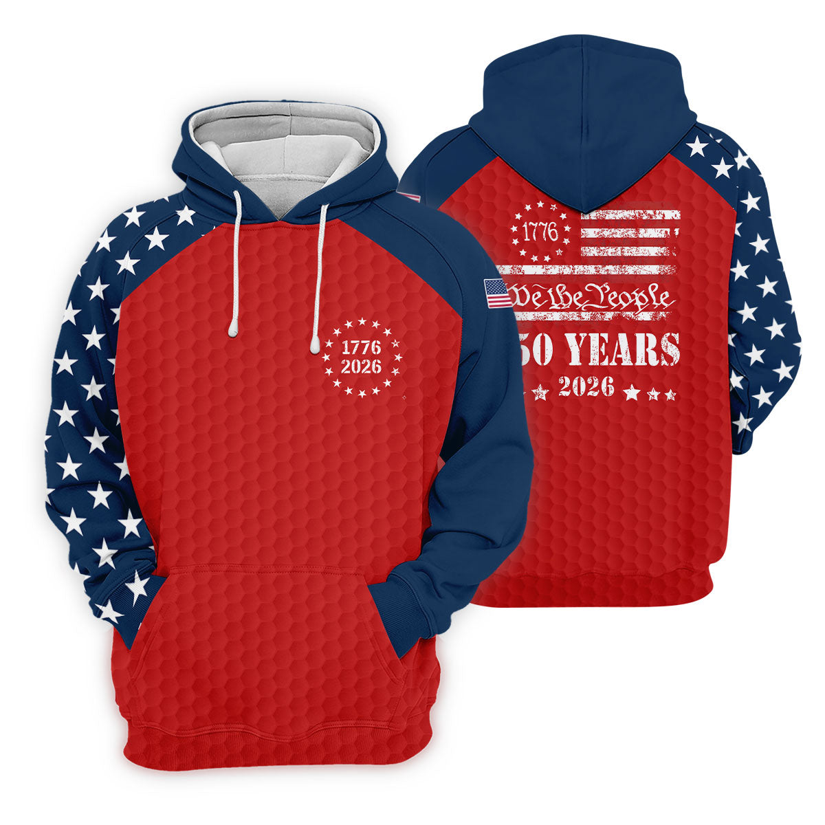 We The People 250 Years Golf Ball Pattern Golf Shirt, Patriotic 4th Of July Golf Shirts For Men