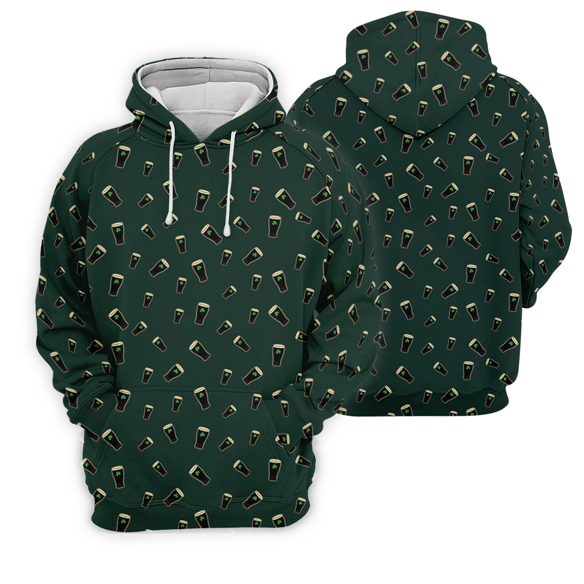 Dark Stout Beer St Patrick's Day Green Shamrock Golf Shirt, Polo ShirtFor Men, Golf Shirts For Men
