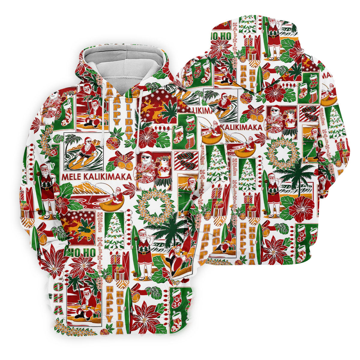 Women's Mele Kalikimaka Hawaiian Christmas Golf Shirt, Tropical Santa Holiday Golf Shirt, Women’s Golf Polo