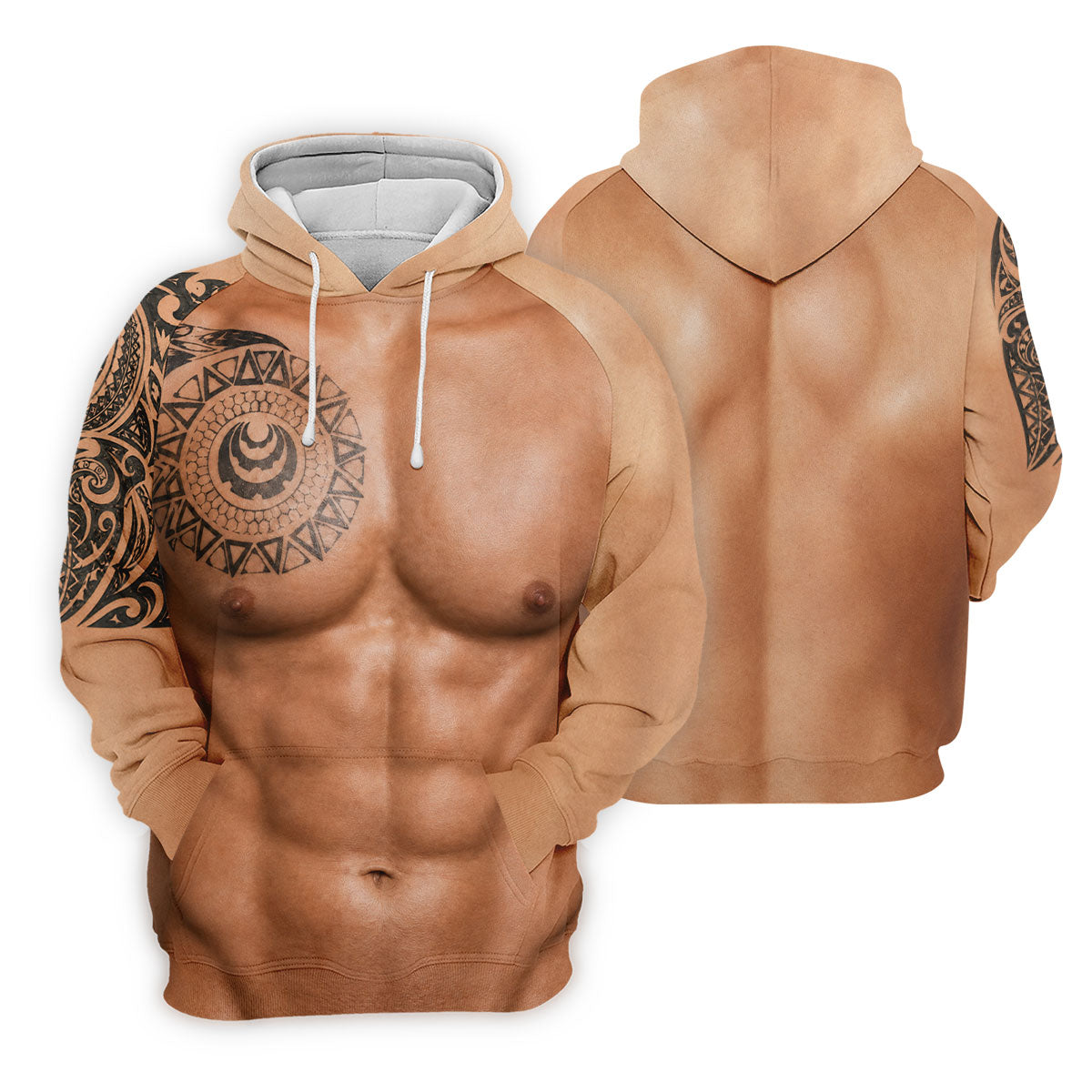 Funny Muscle Body Tattoo Print Golf Shirt, Funny Golf Shirt, Men's Golf Shirt, Polo Shirts For Men