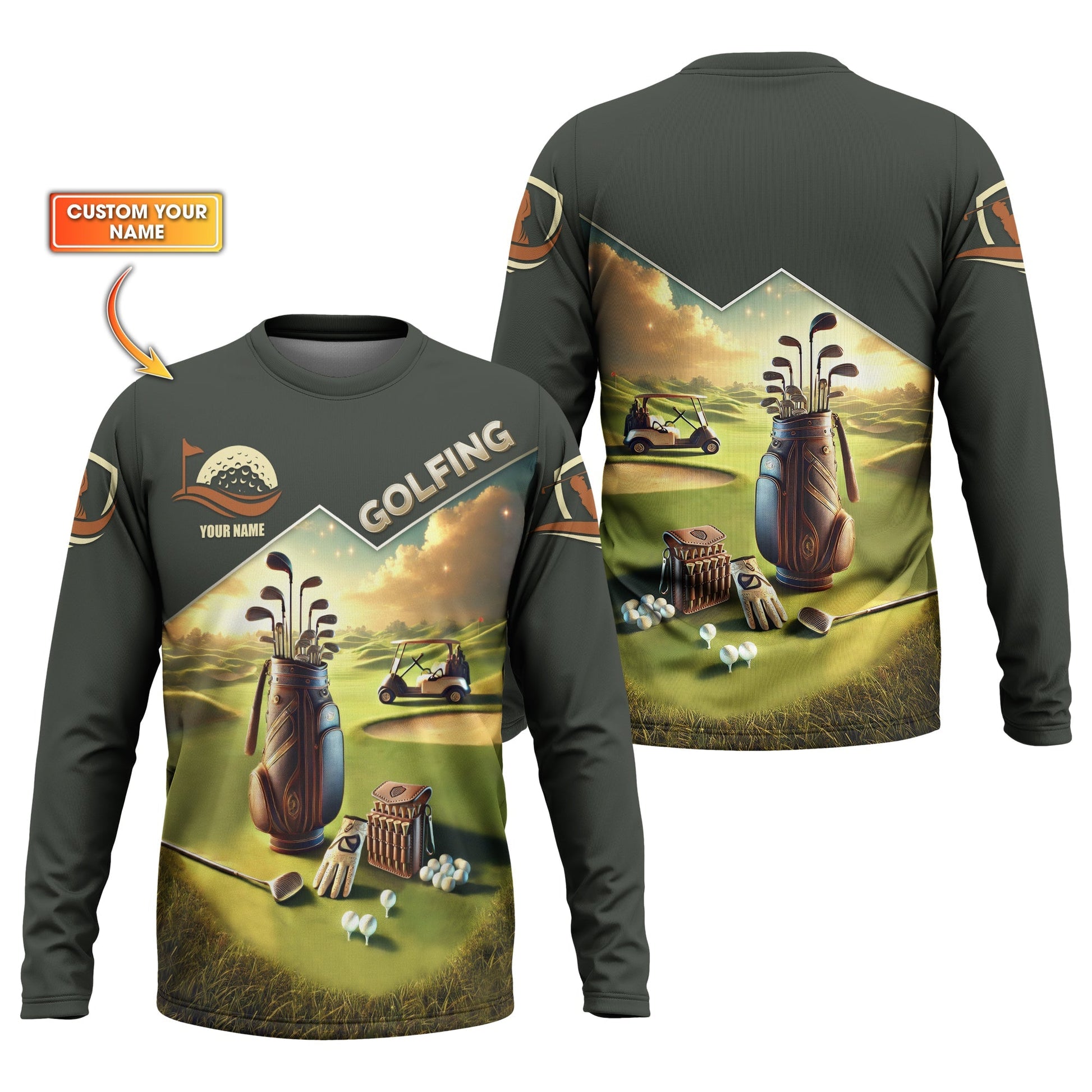 Golf Course Custom Name Golf Shirt, Gift For Golfers, Golf Gift For Men
