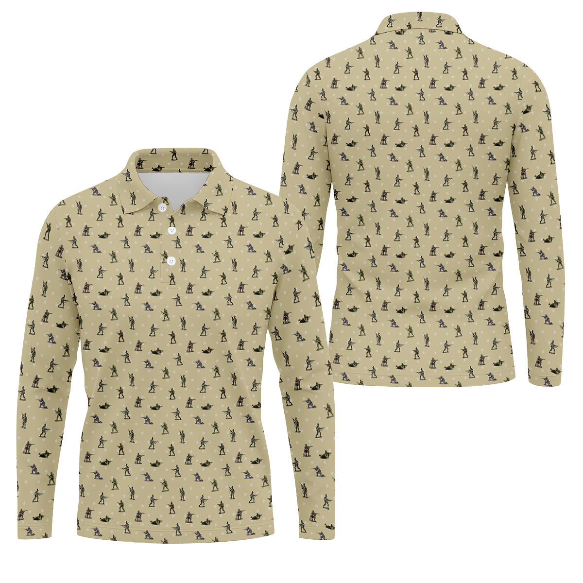 Veteran Khaki Golf Tops For Men, Polo ShirtFor Men, Gift For Veteran, Veterans Day Gift