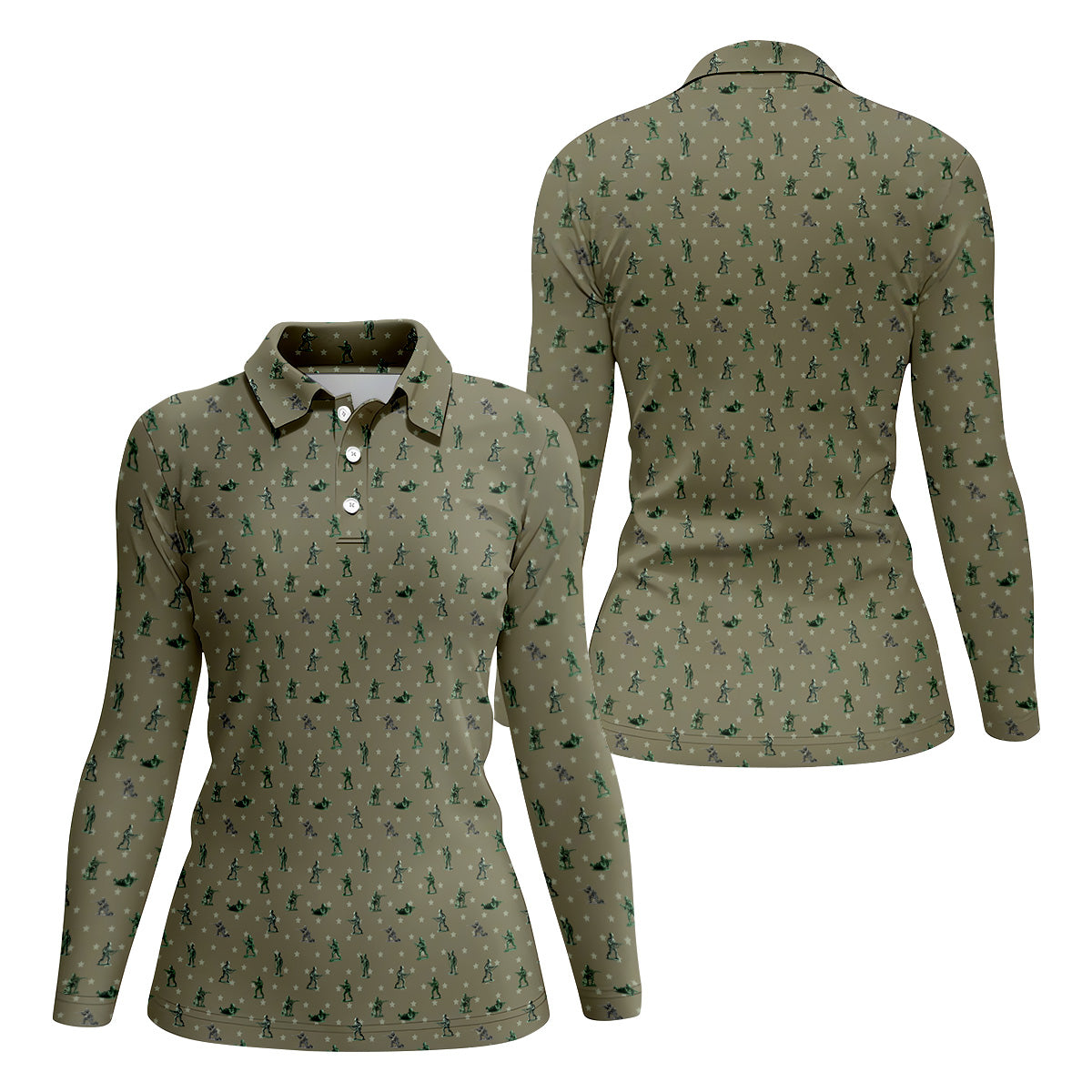 Veteran Brown Women's Golf Tops, Gift For Veteran, Veterans Day Gift, Ladies Golf Shirts