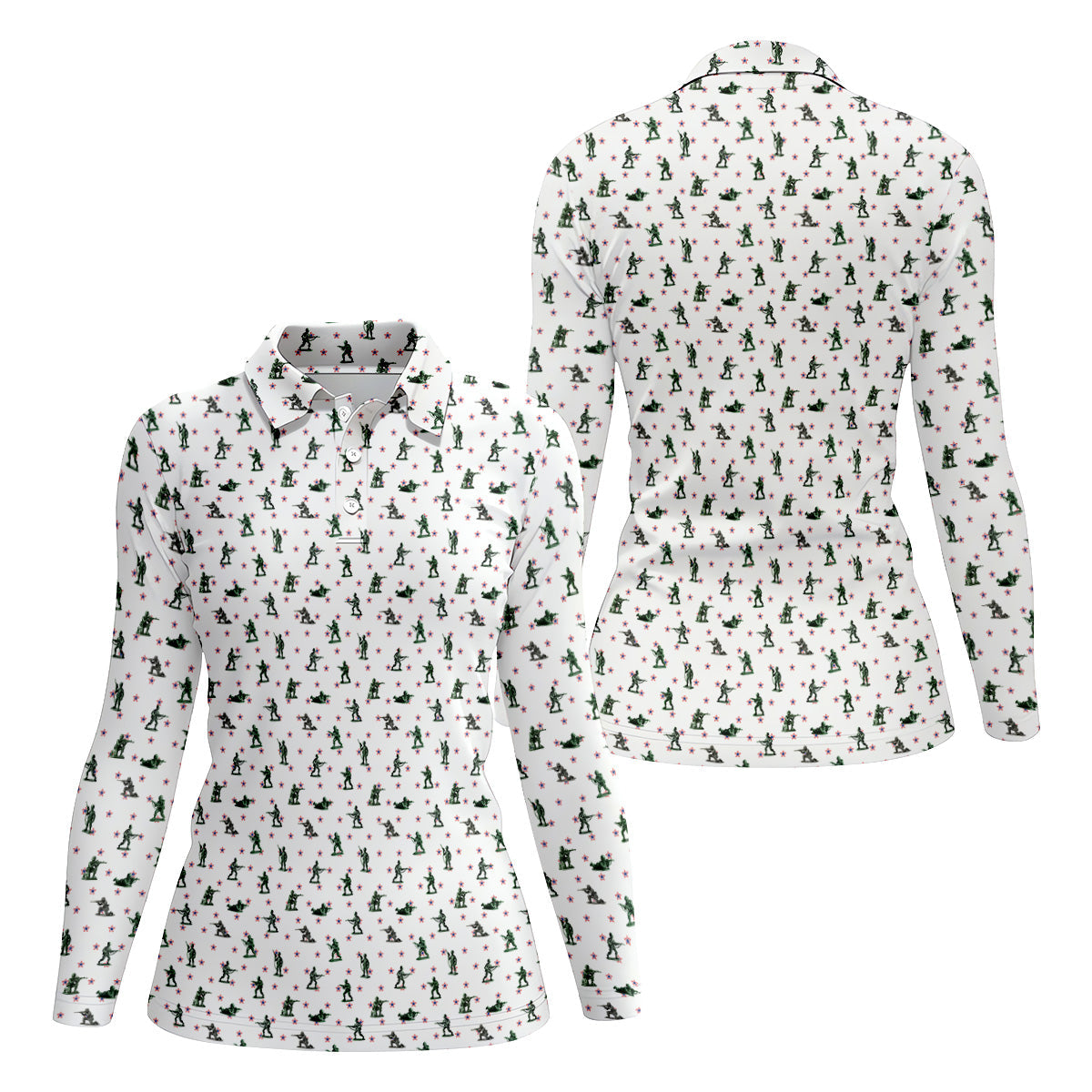 Veteran White Women's Golf Tops, Gift For Veteran, Veterans Day Gift, Ladies Golf Shirts