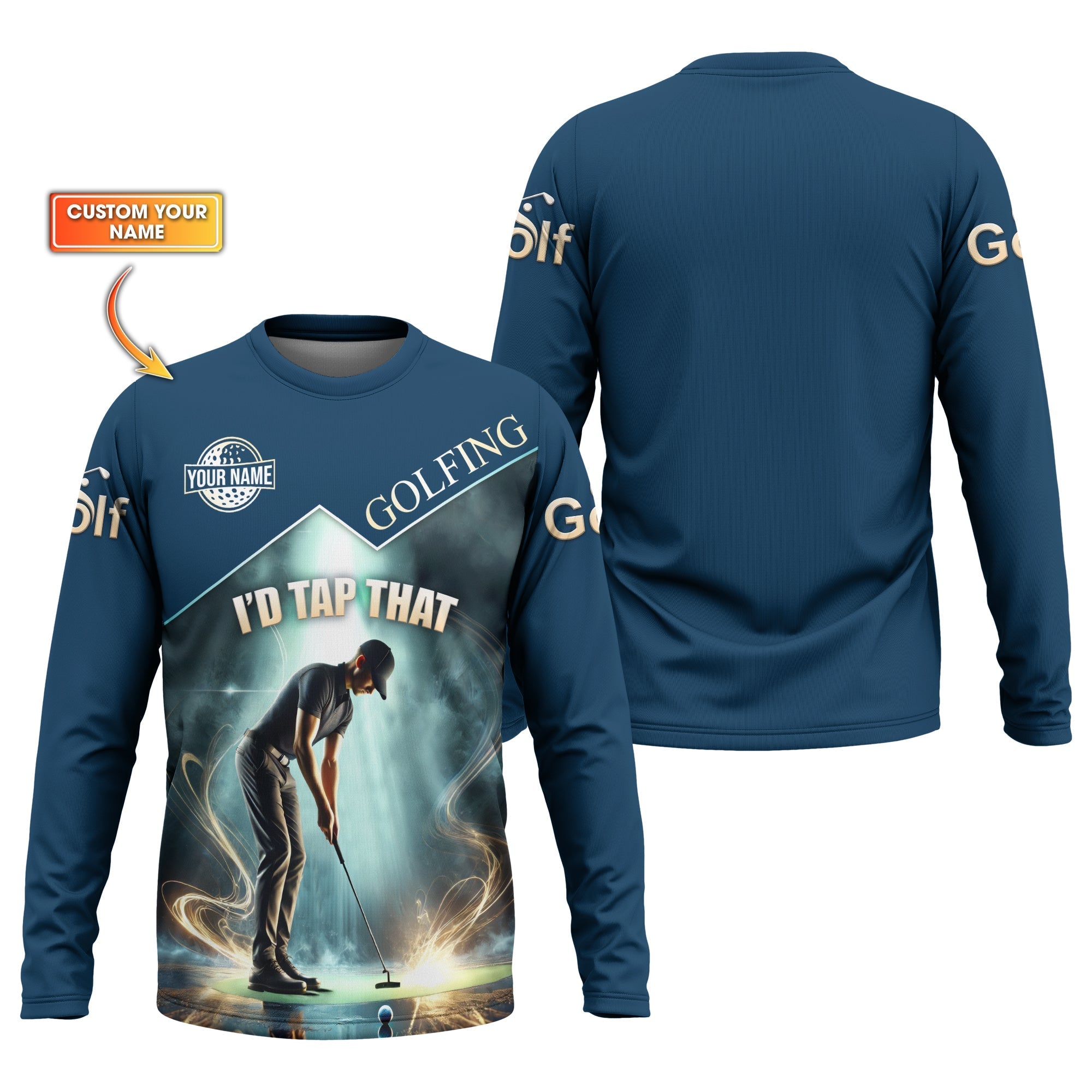 I'd Tap That Custom Golf Polo Shirtift For Golfers, Golf Gift For Men