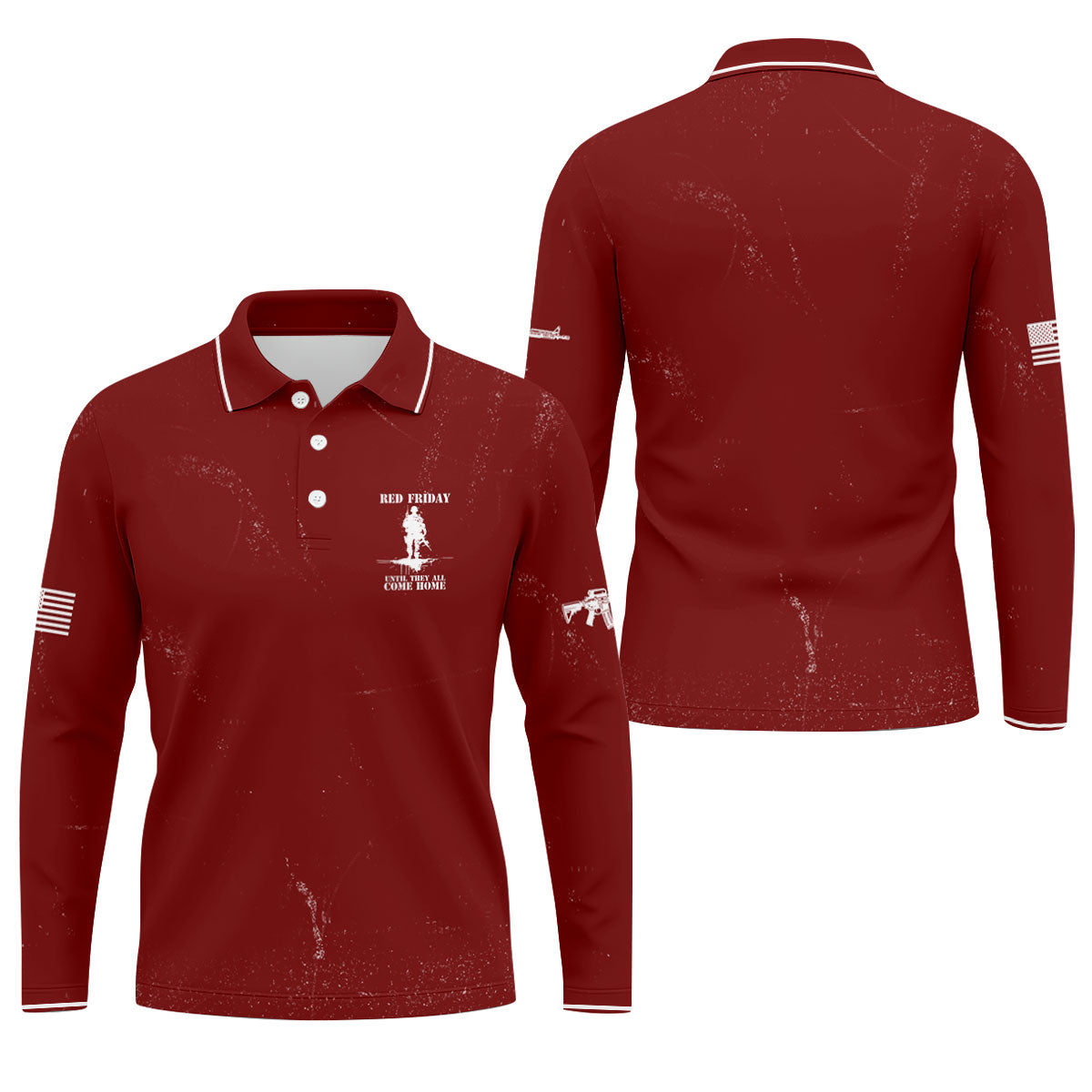 RED Friday Untill They All Come Home Red Golf Shirt, Veteran Memorial 250 Years Polo Shirtor Men