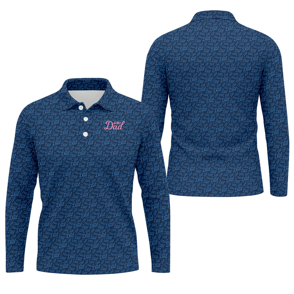 Girl Dad Father's Day Golf Shirt, Polo Shirts For Men, Gift For Golf Dad, Golfing Apparel