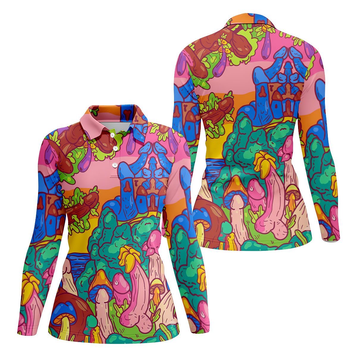 Funny Adult Fantasy Island Novelty Golf Shirt, Ladies Golf Shirts, Women’s Golf Apparel