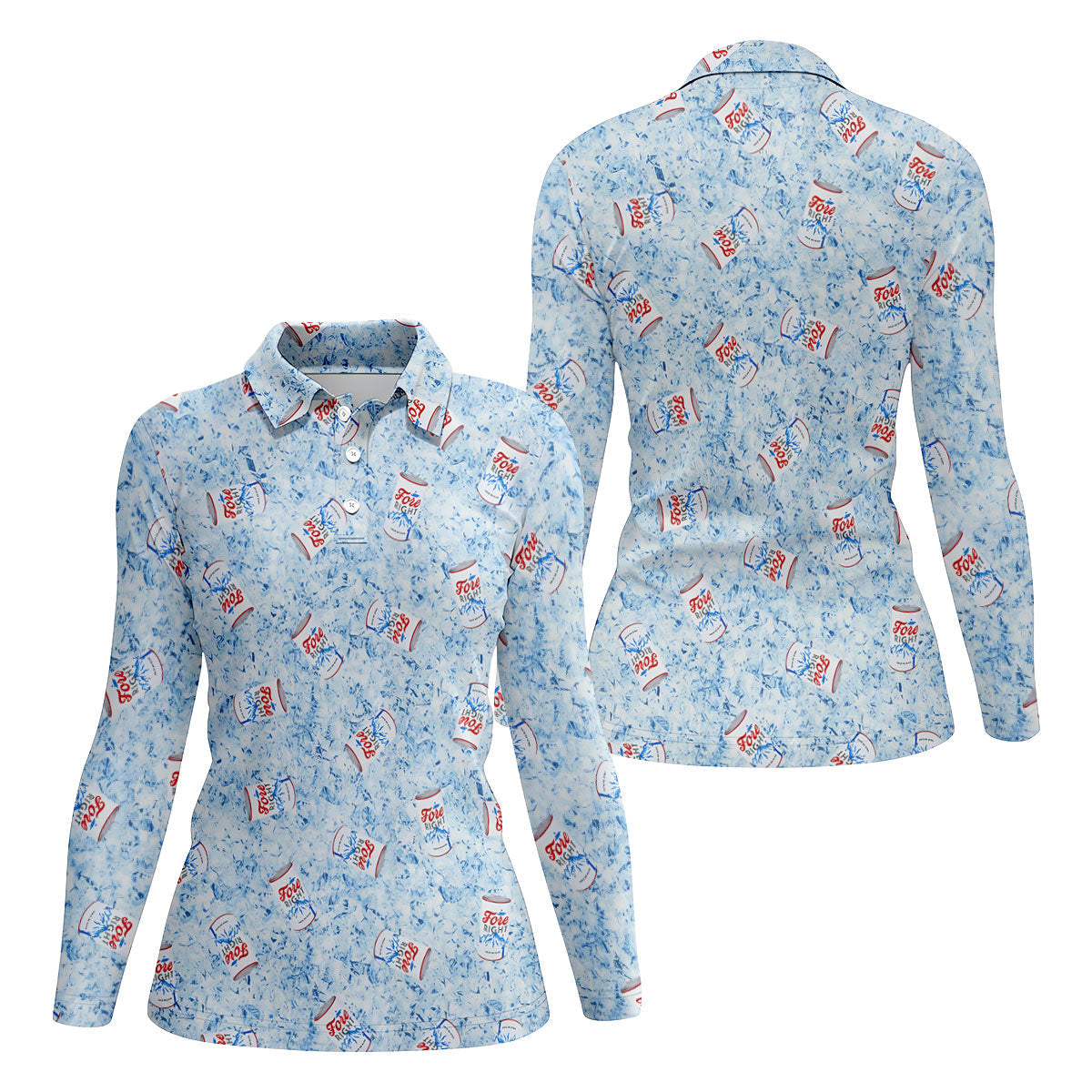 Fore Right Cold As Slice Golf Shirt For Women, Ladies Golf Shirts, Golf And Beer Fun Women's Golf Shirts