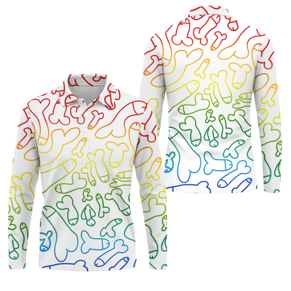 Dirty Humor White Golf Shirt, Fun Golf Shirts For Men, Golf Gift For Men, Golf Shirts For Men
