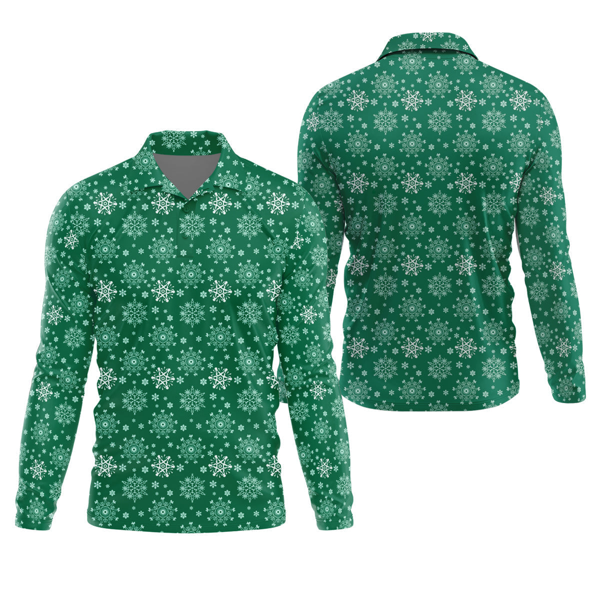 Dirty Funny Adult Humor Snowflakes Green Golf Shirt, Fun Men's Golf Polos, Christmas Golf Shirt, Polo ShirtFor Men