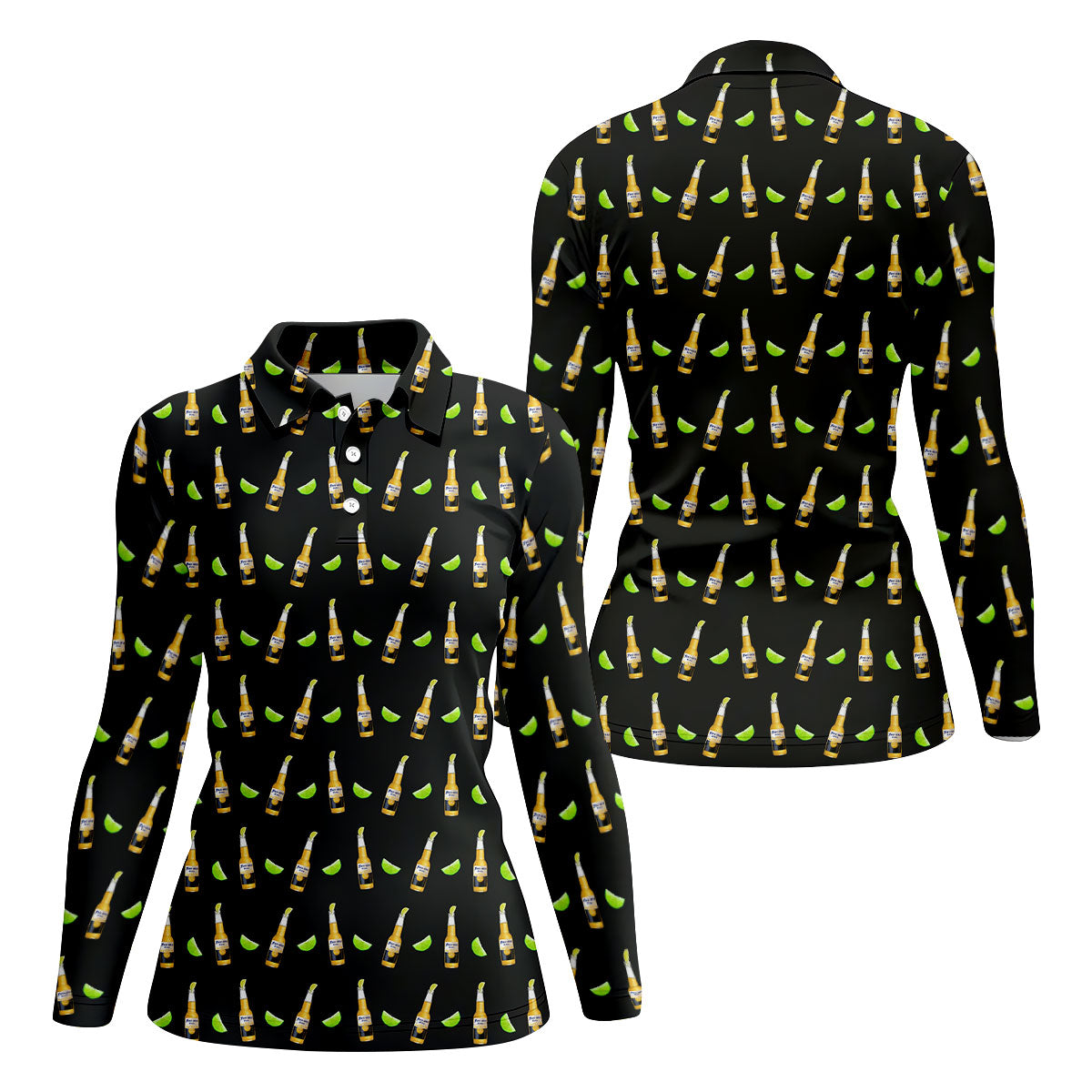 Fore-ona Extra Find Your Fairway Beer And Lime Fun Women's Golf Shirts, Ladies Golf Shirts