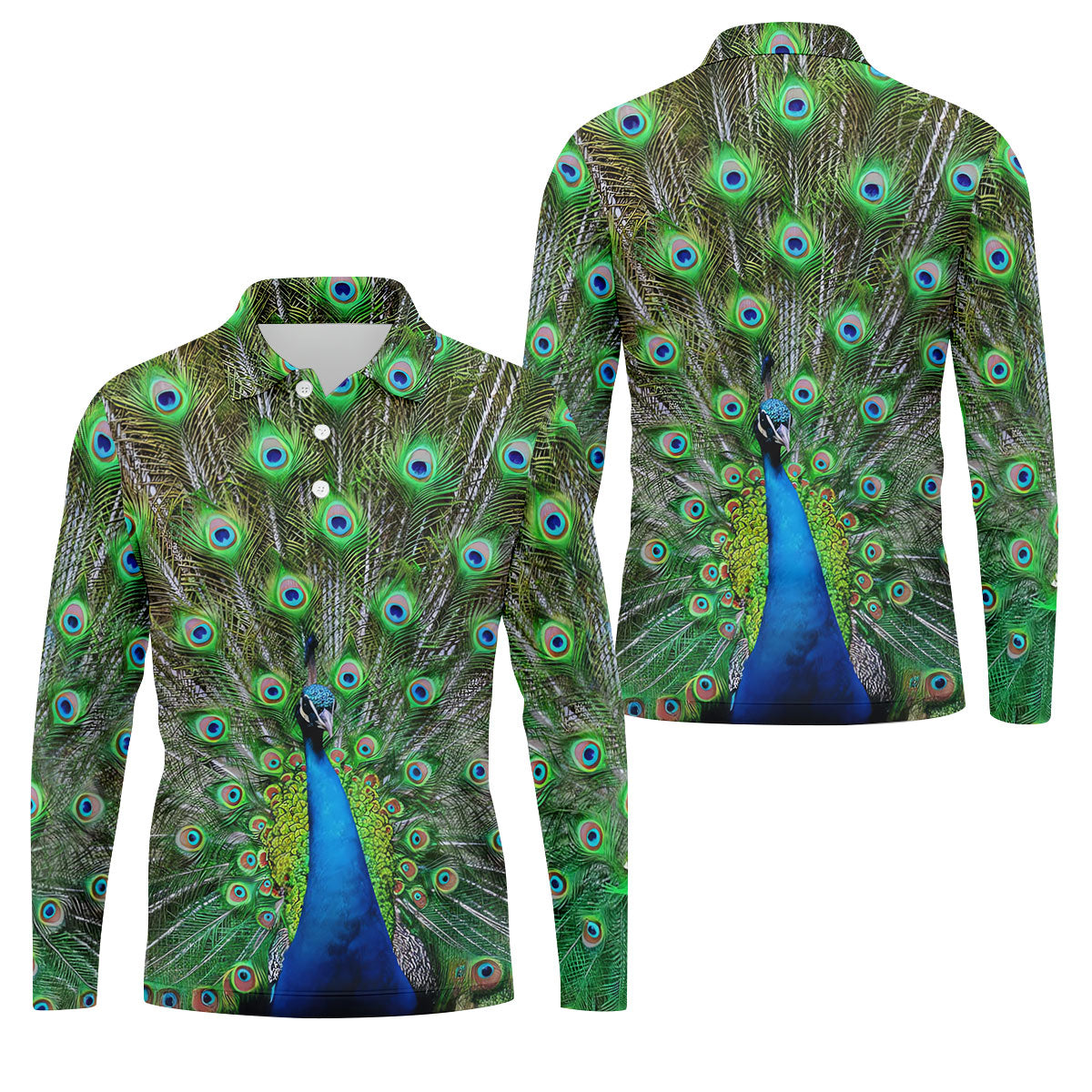 The Peacock Unique Golf Shirt, Golf Tops For Men, Golf Shirts For Men, Polo ShirtFor Men