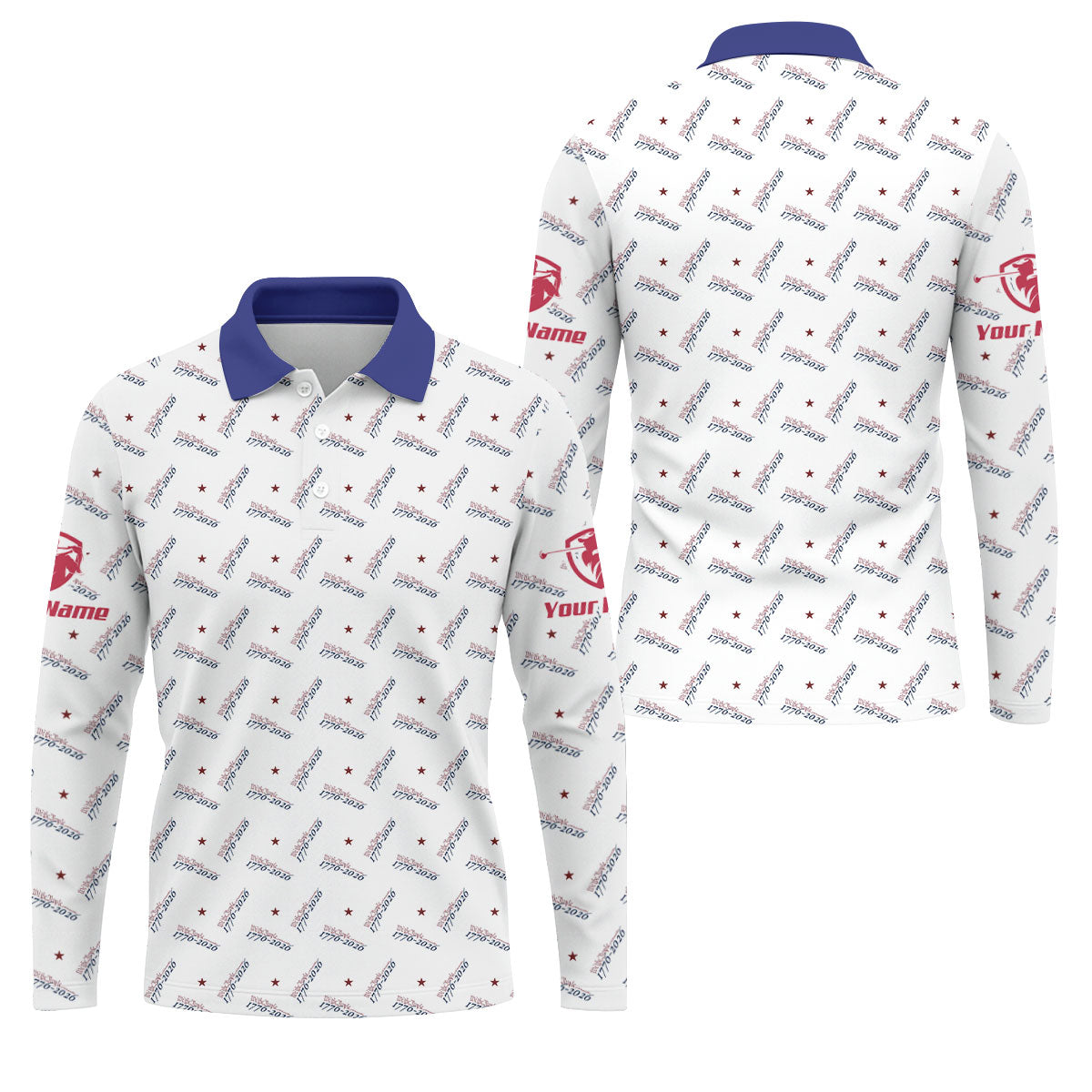 We The People 1776-2026 White Golf Shirt, 250th Anniversary Patriotic Golf Shirt, Golf Shirts For Men, Polo For Men