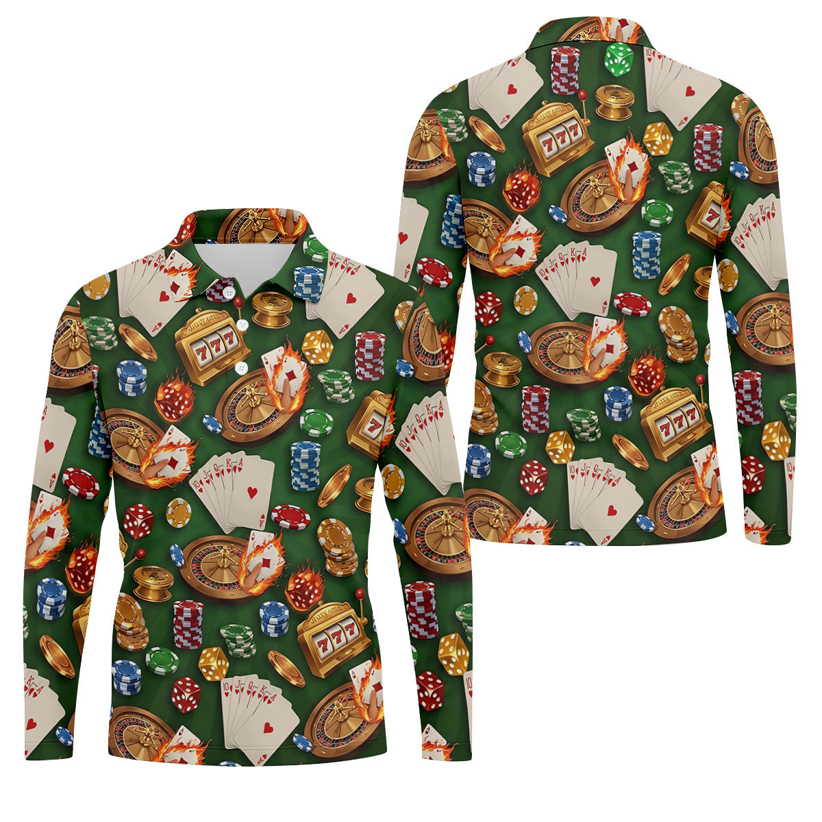 Casino Gambling Poker Golf Tops For Men, Golf Shirts For Men, Polo Shirtor Men, Golfing Apparel