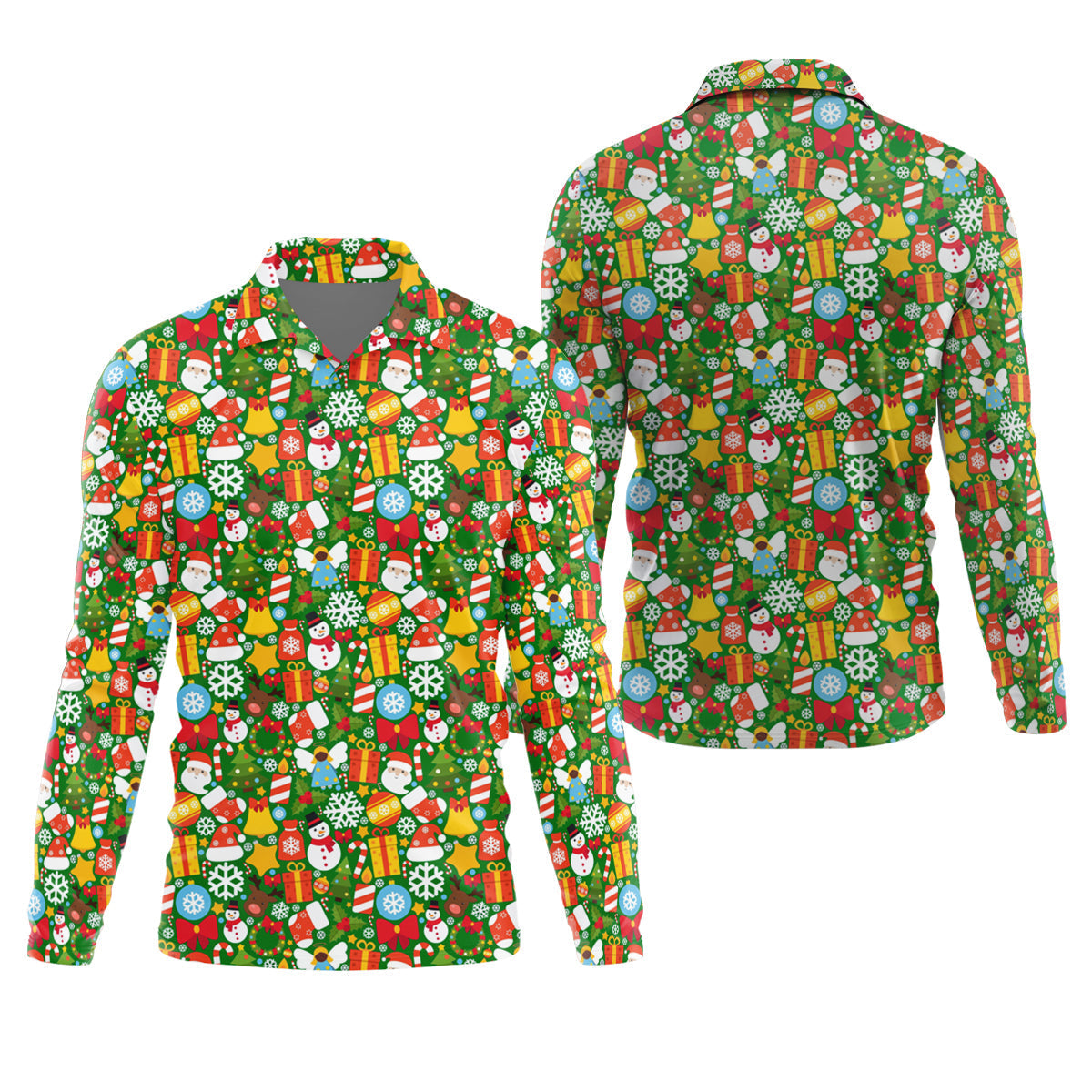 Festive Christmas Green Golf Shirt, Christmas Golf Shirt, Polo ShirtFor Men, Golf Gift For Men, Golfing Apparel