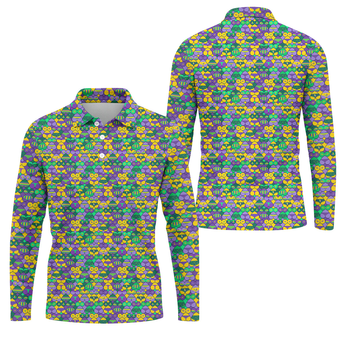 Adult Humor Naughty Fun Mardi Gras Golf Shirt, Golf Tops For Men, Polo ShirtFor Men, Golf Shirts For Men
