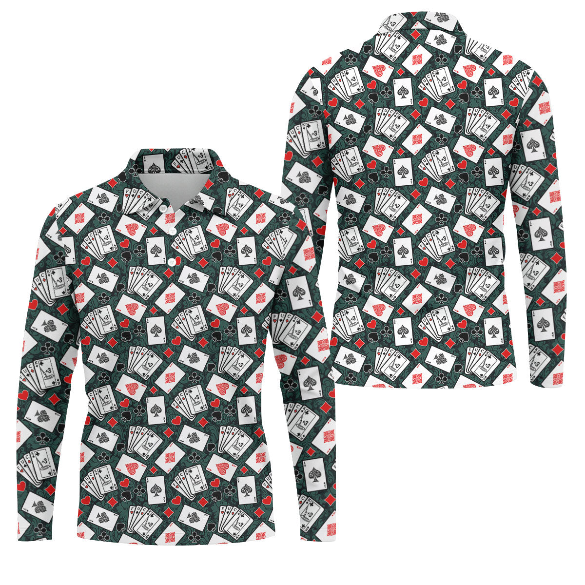 Funny F*ck Three Putts Cards Casino Themed Golf Tops For Men, Polo ShirtFor Men, Golf Shirts For Men