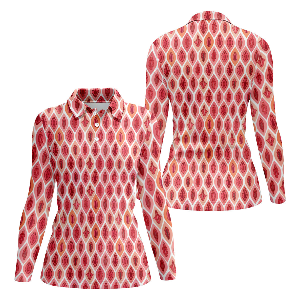 Funny Geometric Pink Golf Shirt, Women Golf Top, Ladies Sleeveless Tops, Women's Golf Shirts