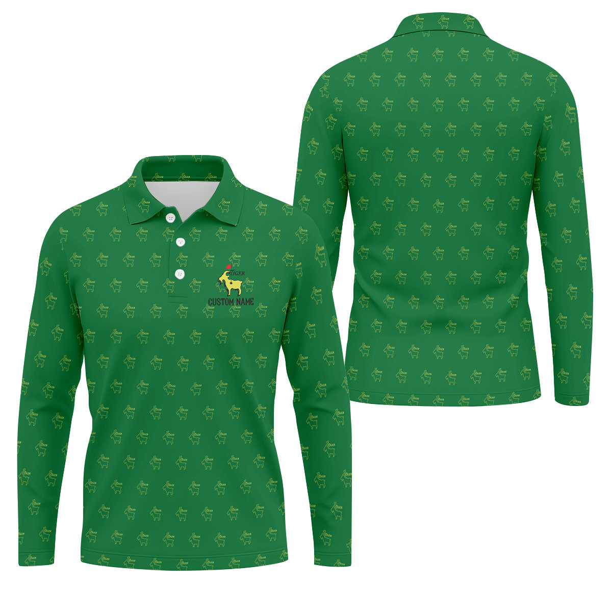 Tiger Goat Golf Tournament Golf Shirt, Golf Tops For Men, Golf Shirts For Men